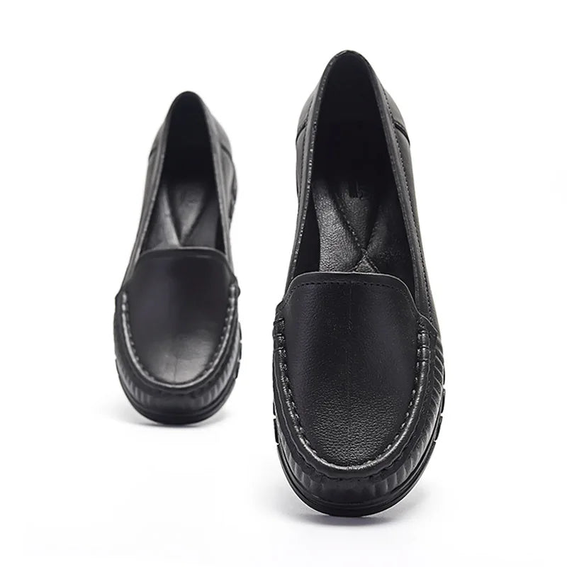 Women Platform Shoes Woman Flat Casual Pleat Heel Shoes Lady Slip On Mesh Comfort Plain Black Shoes dames schoenen 553