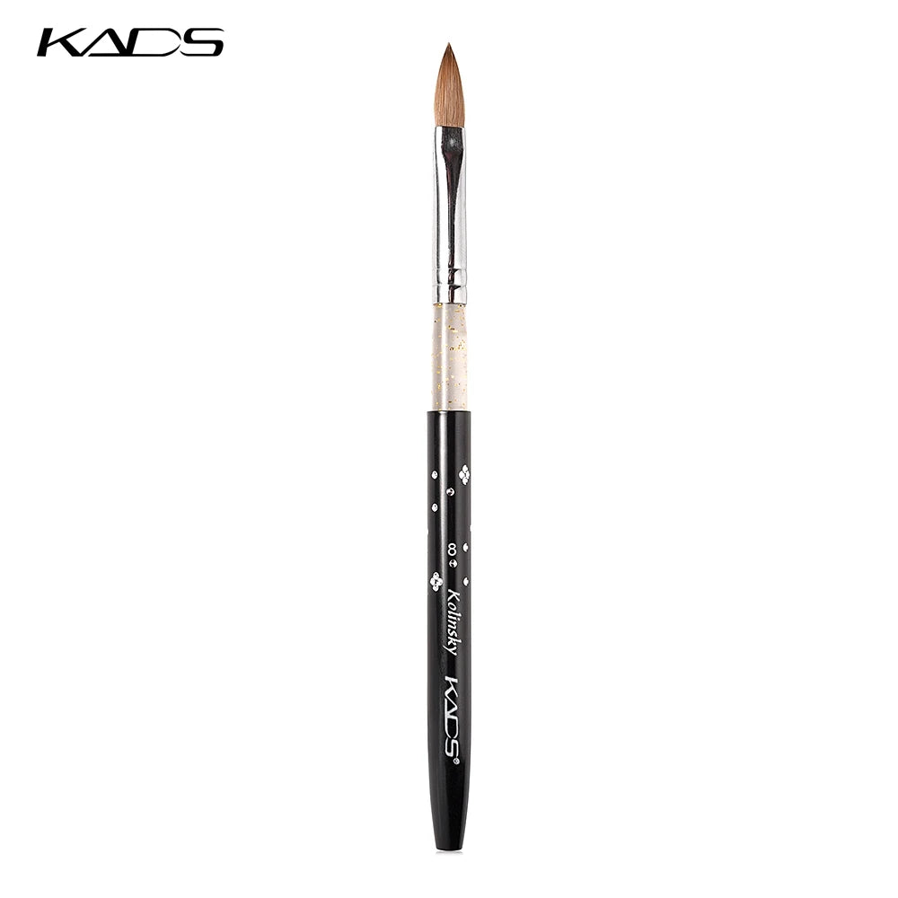 KADS Size 8# black Kolinsky Sable Brush.Professional kolinsky sable acrylic nail brush for acrylic brush