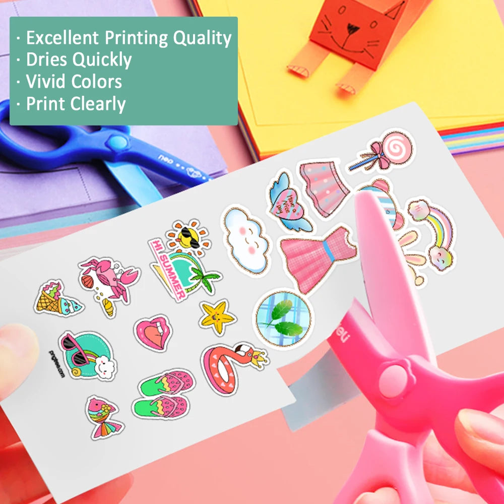10 Sheet Holographic Printable Vinyl Sticker Paper A4 210*297mm Waterproof Self-adhesive Label Printing Paper for Inkjet Printer