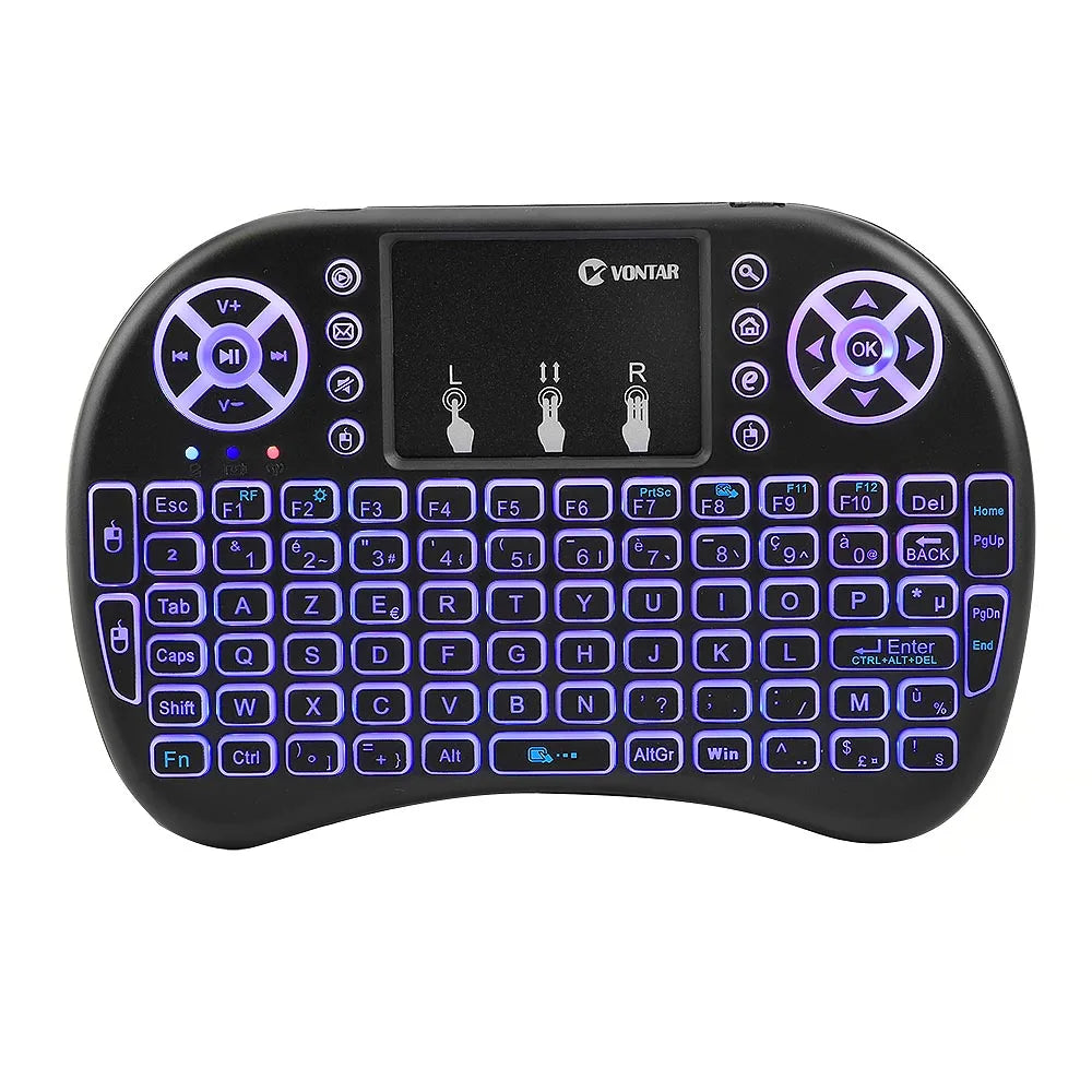 VONTAR i8 Wireless Keyboard Russian English Hebrew Version i8+ 2.4GHz Air Mouse Touchpad Handheld for Android TV BOX Mini PC