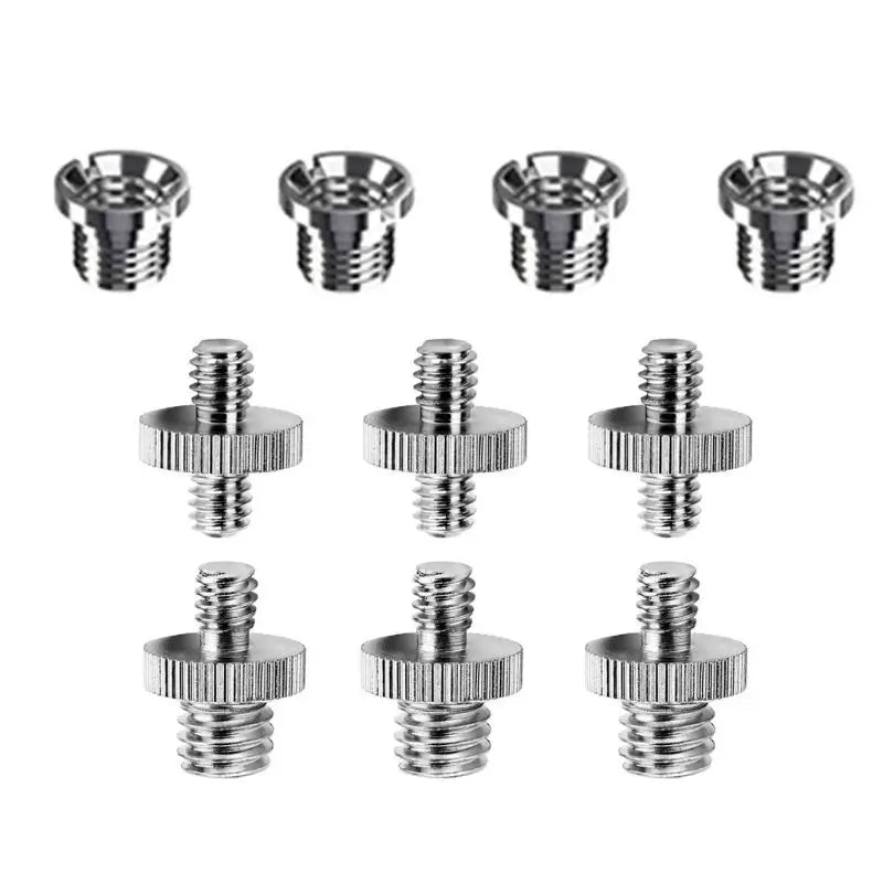 1Set 1/4 3/8" Male Female Metal Screw Kits Tripod Monopod Screw Mount Convert Adapter Light Stand Photography