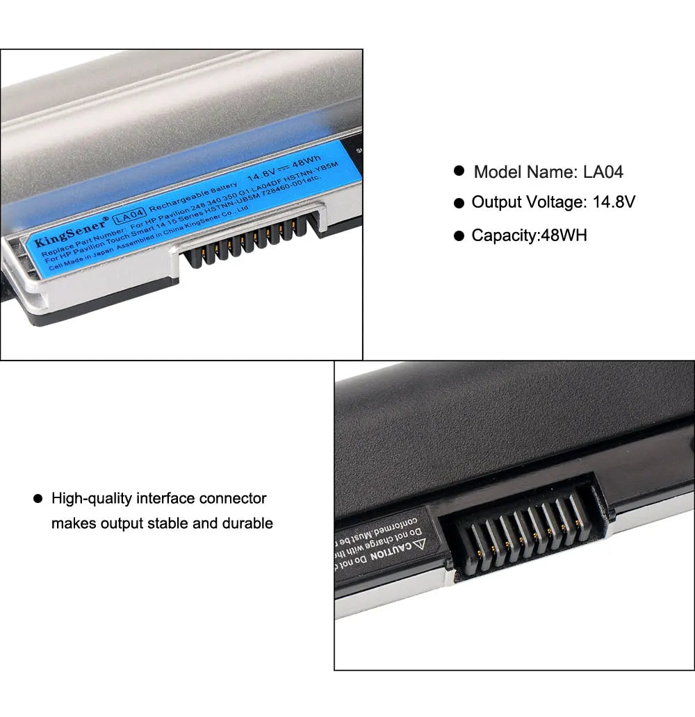 Kingsener LA04 Laptop Battery For HP Pavilion TouchSmart 14 15 Notebook PC series HSTNN-YB5M HSTNN-UB5N HSTNN-DB5M 728460-001
