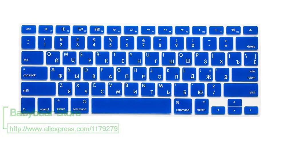 US EU Euro RU Russian Letter Keyboard Cover For Macbook Air Pro Retina 13 15 Laptop Russia Protector skin For iMac 13.3 15.4