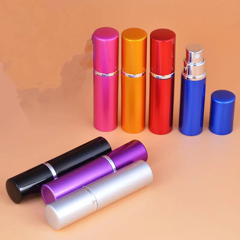 50pcs/Lot Hot 10ml Pump Wholesale 10cc Perfume Bottle Refillable Atomizer Spray Empty Plain Parfums Aluminum Glass Scent Bottle
