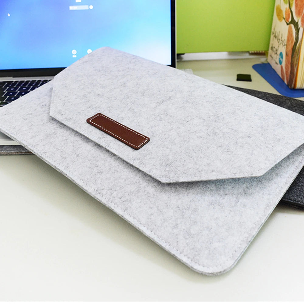 Soft Sleeve Laptop Bag For Macbook Air Pro Retina 11 12 13 14 15 inch Notebook Tablet Case Cover For HP Dell Macbook With Gift