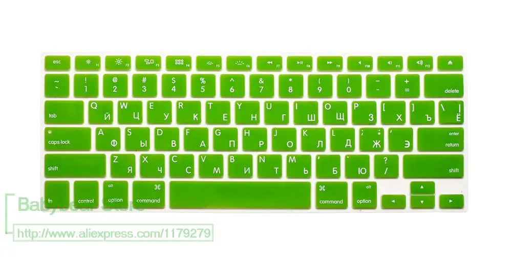 US EU Euro RU Russian Letter Keyboard Cover For Macbook Air Pro Retina 13 15 Laptop Russia Protector skin For iMac 13.3 15.4
