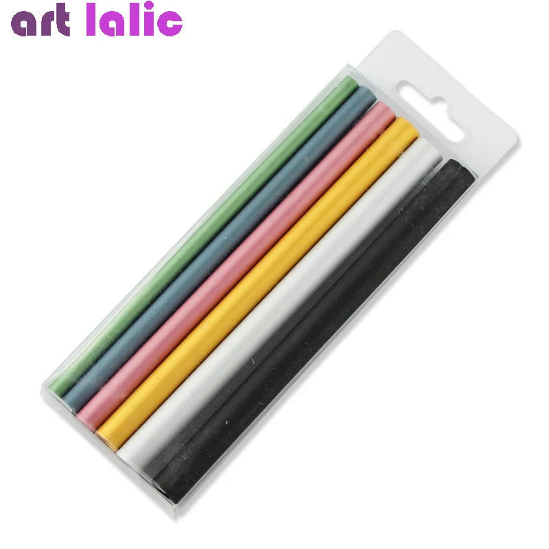 6Pcs/Set Artificial Form Acrylic C Curve Shaping Sticks Tube French Rod Nail Art Tips UV Gel Manicure Tools