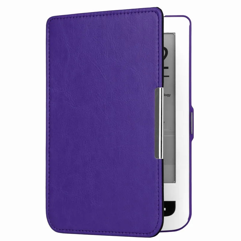 1pc PU leather cover protective case for pocketbook touch lux 3 Ruby Red for pocketbook 614 plus 615/624/625/626 ereader