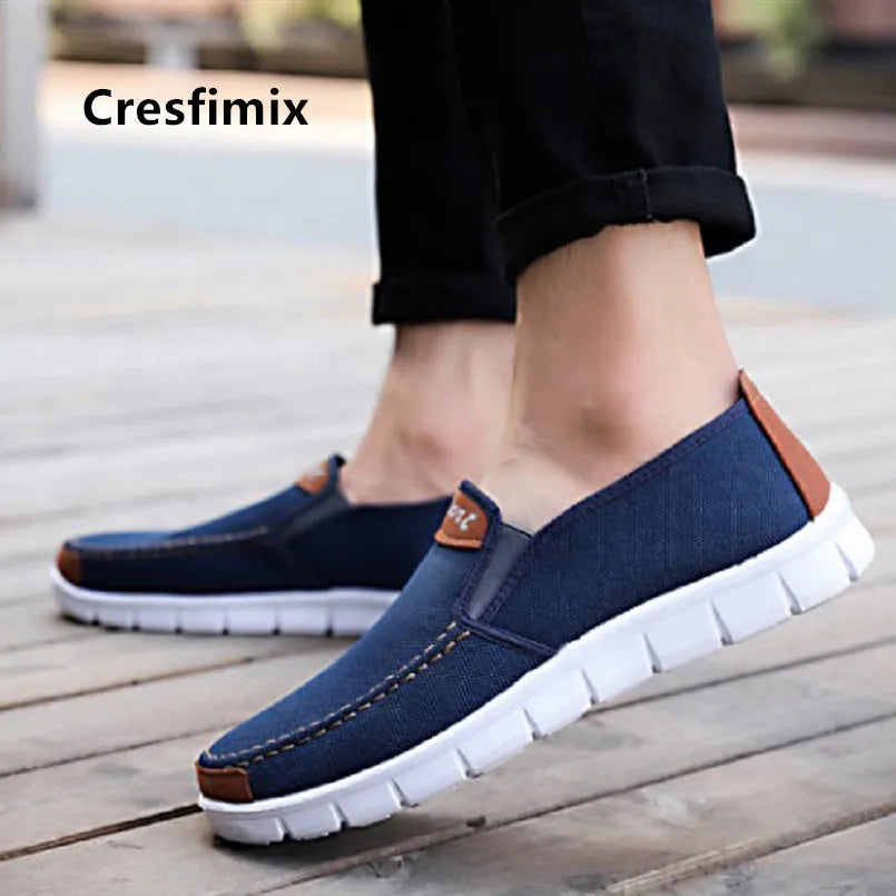 Cresfimix Male Casual High Quality Spring Slip on Shoes Men Casual Black Loafers Man Street Summer Shoes Mannen Schoenen C5287
