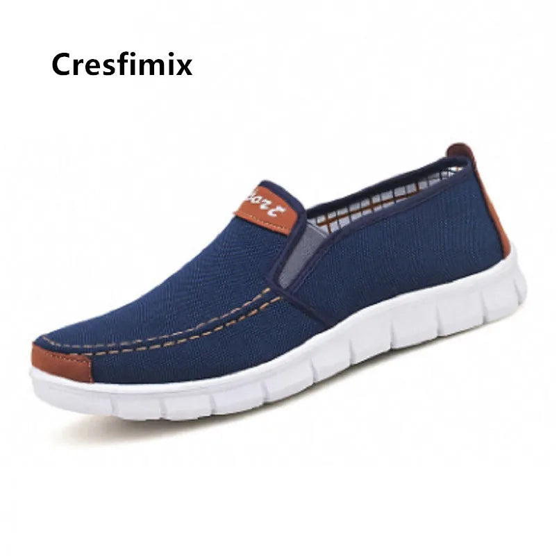 Cresfimix Male Casual High Quality Spring Slip on Shoes Men Casual Black Loafers Man Street Summer Shoes Mannen Schoenen C5287