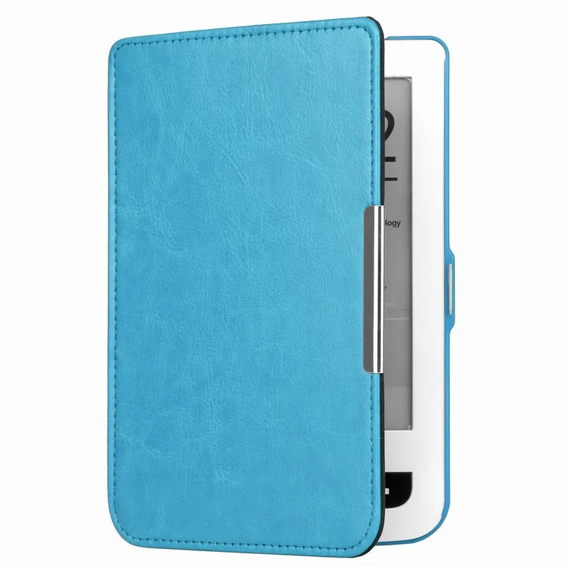 1pc PU leather cover protective case for pocketbook touch lux 3 Ruby Red for pocketbook 614 plus 615/624/625/626 ereader