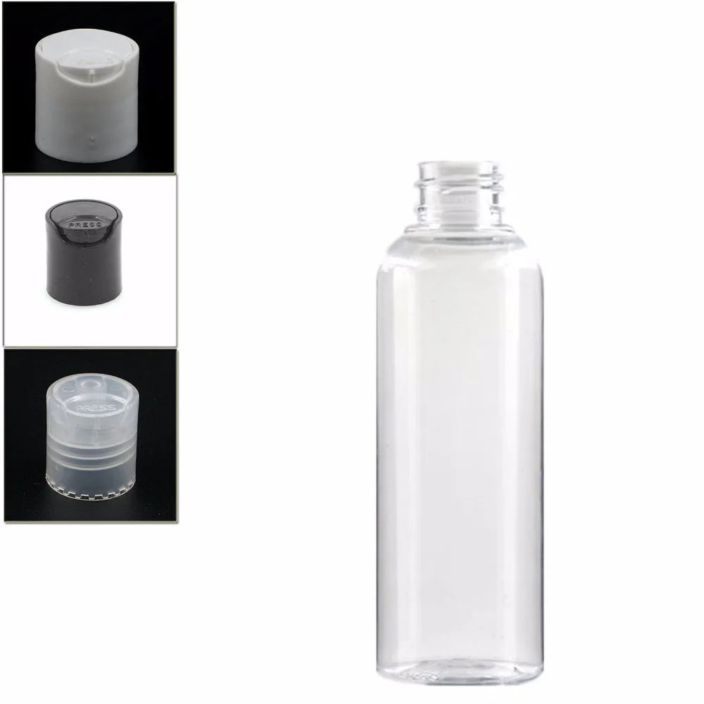30ml 50/60ml 120ml 150ml 200ml 250ml 300ml 500ml empty round Dispensing Caps Plastic Bottle, clear PET bottle with disc top cap