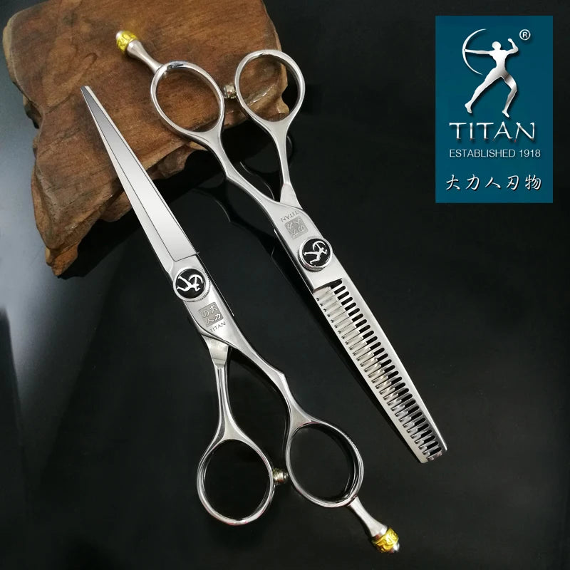 Titan Professional hair scissors 5.5inch 6.0inch barber scissors cutting thinning scissors