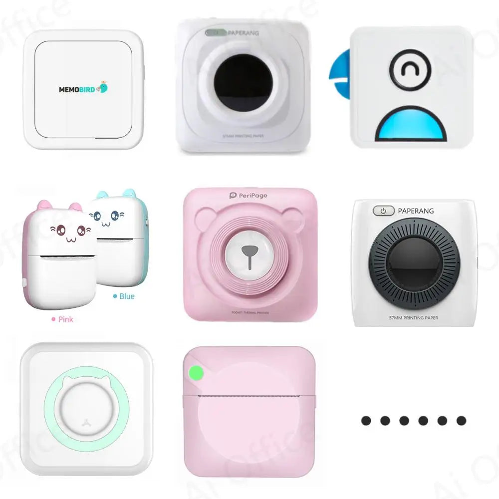 6 Roll Color Self-Adhesive Thermal Paper Sticker Label Notes Clear Print For PeriPage PapeRang 57mm Mini Printer For Phone Photo