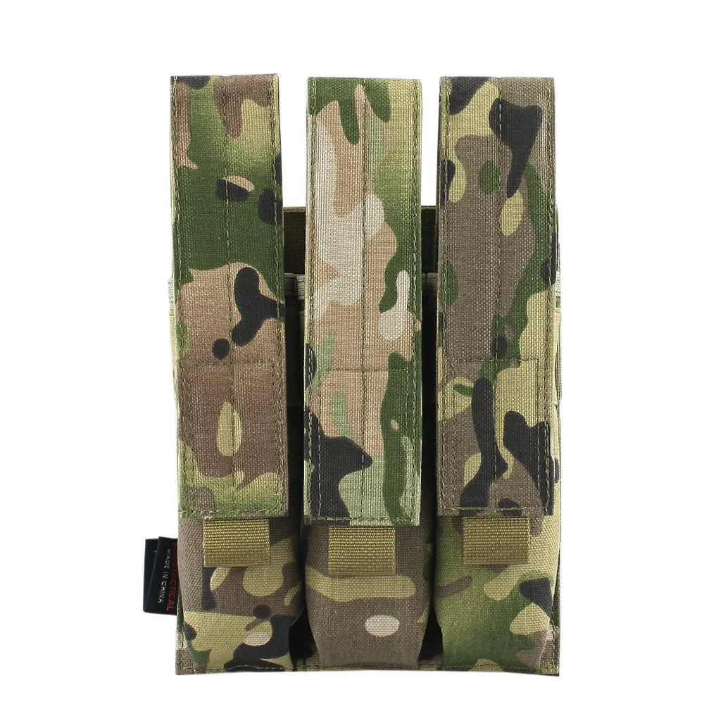 VULPO Tactical Rifle Triple Magazine Pouch Modular Molle Triple Mag Pouch Carrier For MP5 MP7 KRISS Hunting Airsoft
