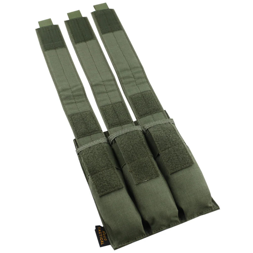 VULPO Tactical Rifle Triple Magazine Pouch Modular Molle Triple Mag Pouch Carrier For MP5 MP7 KRISS Hunting Airsoft