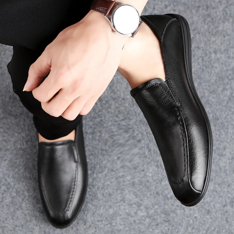 Men Brand Casual Leather Loafer Shoes Soft Comfortable Driving Shoes Men Moccasins Footwear Mokasin Kasual For Men Schoenen 2022
