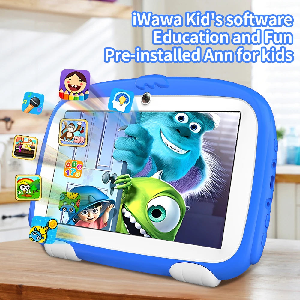 2024 New Arrival 7 Inch WiFi Kids' tablet Quad Core 4GB RAM 64GB ROM Google Learning Education Version Dual Cameras Tablets