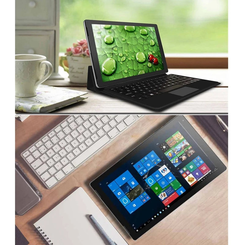 4GB RAM 64GB ROM 10.1 Inch 64 Bit P7 2-in-1 Windows Tablet PC with Detachable Keyboard HDMI-Compatible 1920 x 1200 IPS 6500mAh