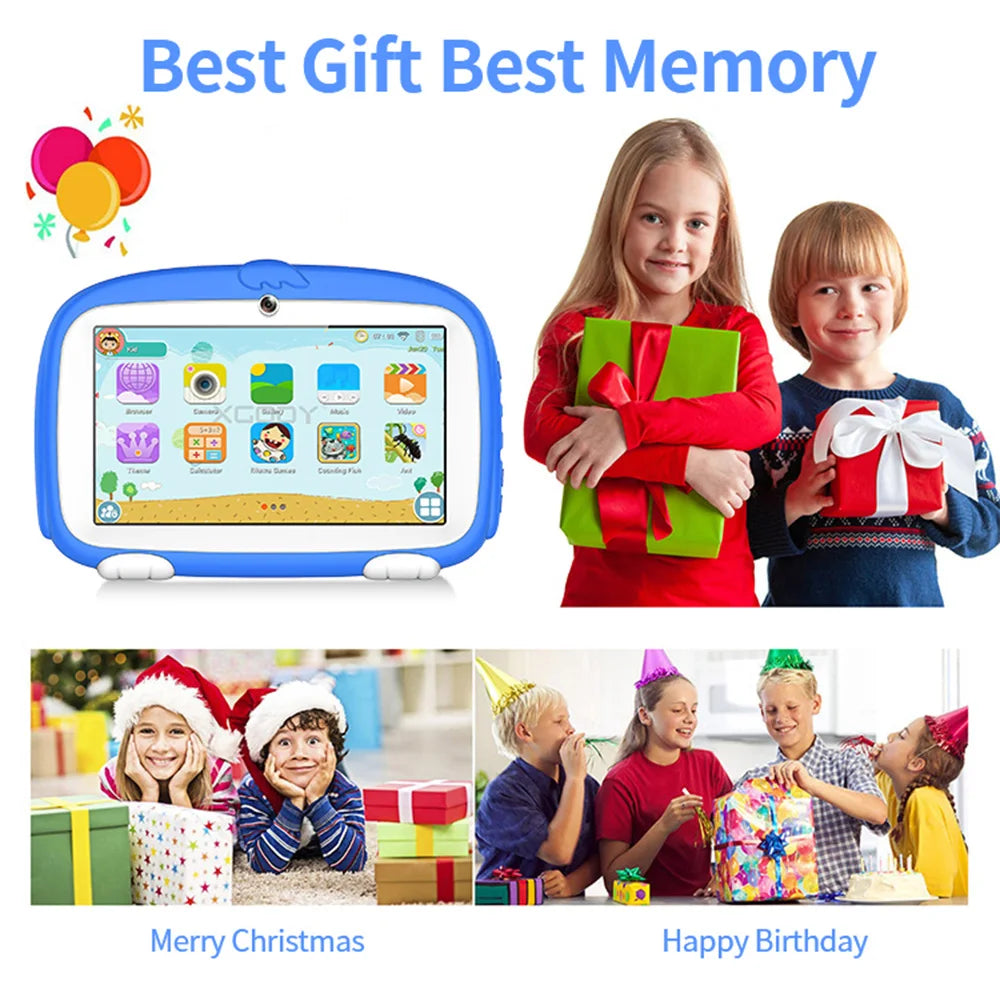 2024 New Arrival 7 Inch WiFi Kids' tablet Quad Core 4GB RAM 64GB ROM Google Learning Education Version Dual Cameras Tablets