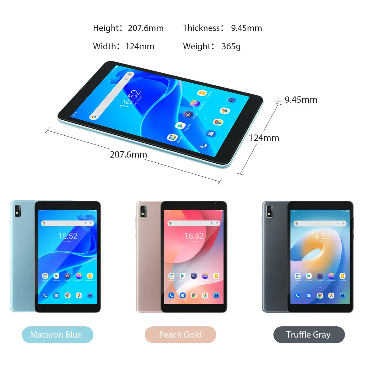Blackview Tab 6 3GB 32GB Tablet 8 Inch 1280*800 Display Android 11 Tablets PC 4G WIFI LTE Phone Call Kindle Ebook