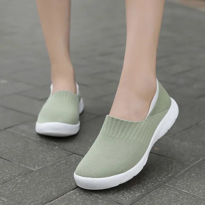MVVJKE flat shoes women soft light socks sneakers Ladies Schoenen casual women moccasins outdoor walking shoes trainers