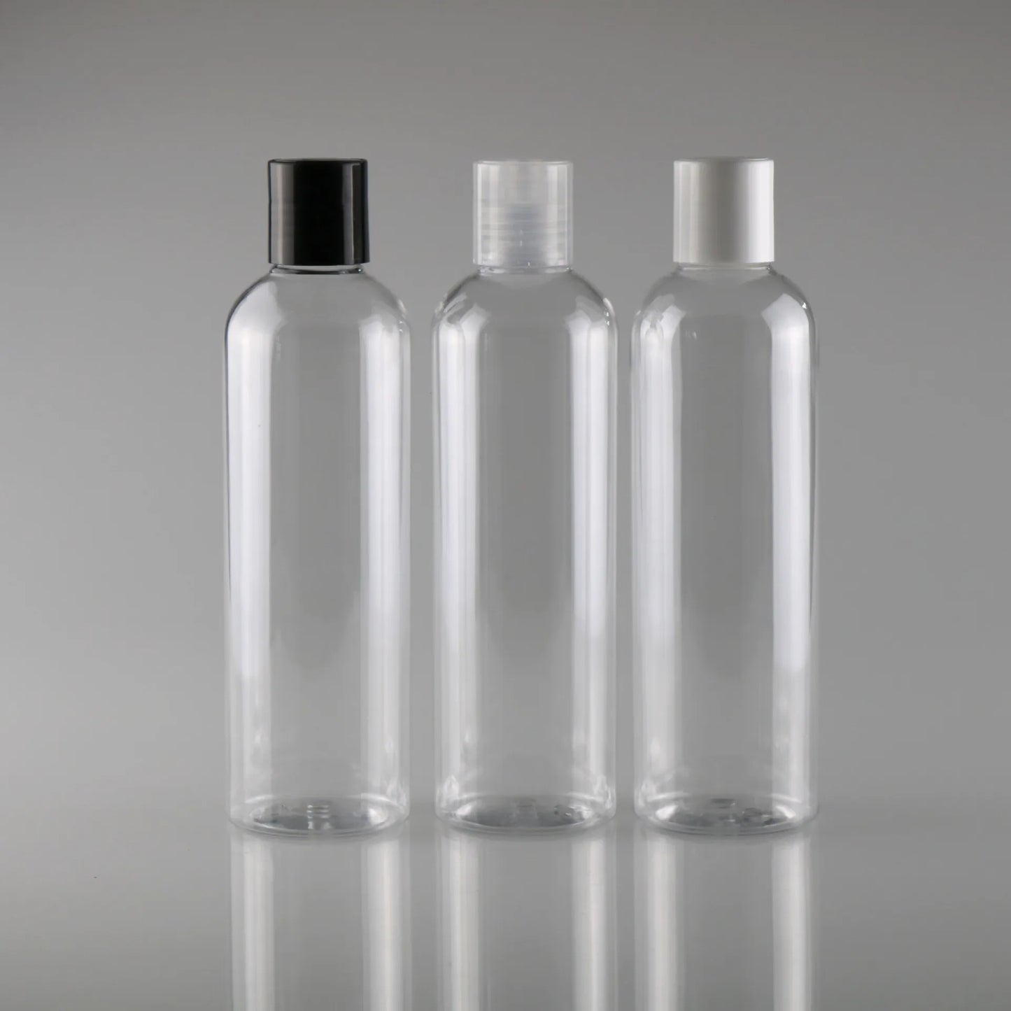 30ml 50/60ml 120ml 150ml 200ml 250ml 300ml 500ml empty round Dispensing Caps Plastic Bottle, clear PET bottle with disc top cap