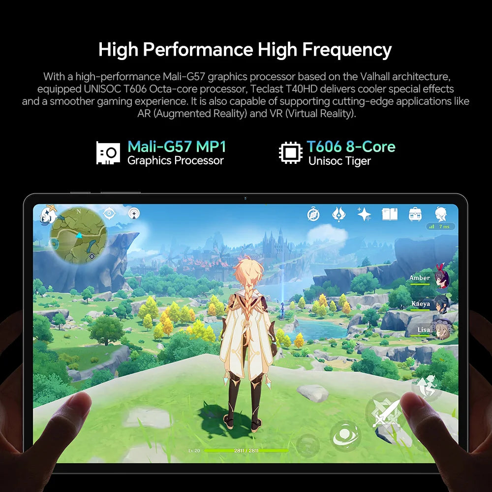 Teclast T40HD 10.4'' Android 13 Tablet 1200x2000 FHD 8GB RAM 128GB ROM UNISOC T606 Octa Core Widevine L1 7200mAh 4G VoLTE Tablet