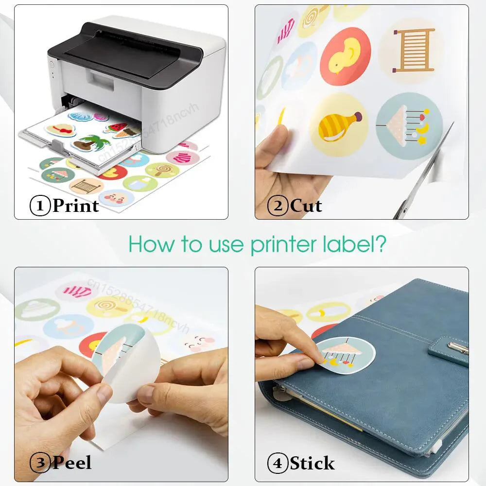 10/50 Sheets Holographic Printable Vinyl Sticker Paper Matte/Glossy/Transparent/Silver/Gold Adhesive Sticker for Inkjet Printer