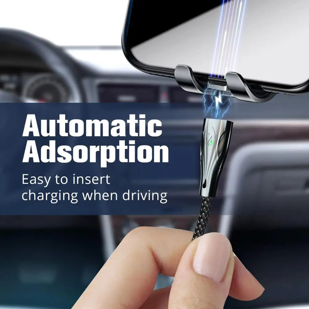 5A Type C Magnetic Charging Cable Micro USB Magnet Phone Cable Zinc Alloy Fast Charging and Data Cable For Samsung iPhone Huawei