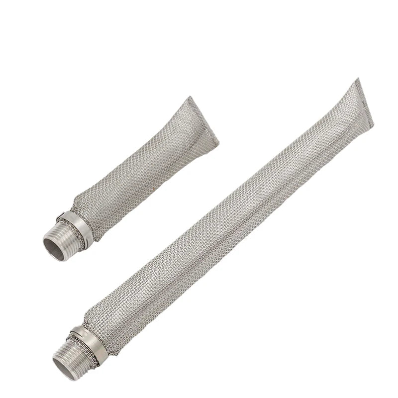 Stainless Steel Bazooka Screen with Male 1/2"NPT Fittings Filter Hops #16 Mesh for Homebrew Boil Kettle or Mash Tun
