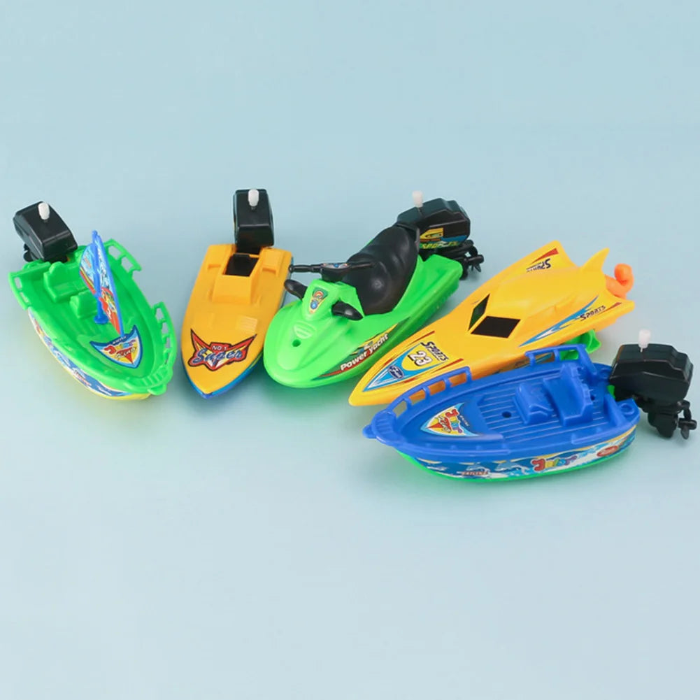 1Pc Speed Boat Ship Wind Up Toy Float In Water Kid Toys Classic Clockwork Toys Winter Shower Bath Toy for Children Boys Toys