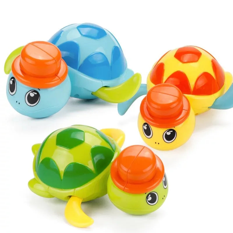 Cute Cartoon Baby Bath Toys Animal Tortoise Classic Baby Water Toy Infant Bathroom Clockwork Educational Kids Beach Bath Toys