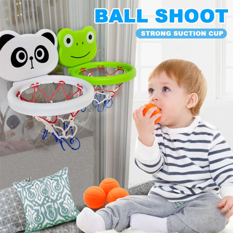 Baby Kids Mini Shooting Basket Bathtub Water Play Set Basketball Backboard with 3 Balls Funny Shower Bath Fun Toys for Toddlers