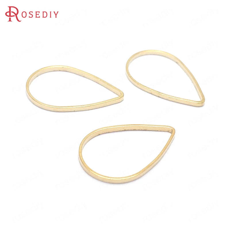 50PCS 7x10MM 8x12MM 11x16MM 17x25MM 21x30MM 27x38MM Brass Drop Closed Rings Jump Rings Jewelry Findings Accessories