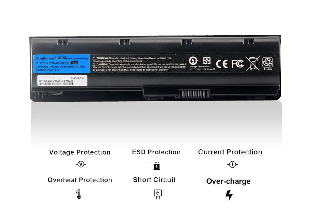 KingSener MU06 Laptop Battery for HP Pavilion G4 G6 G7 CQ42 CQ32 G42 CQ43 G32 DV6 DM4 G72 593562-001 HSTNN-DB0Y/UB0Y/IB0Y