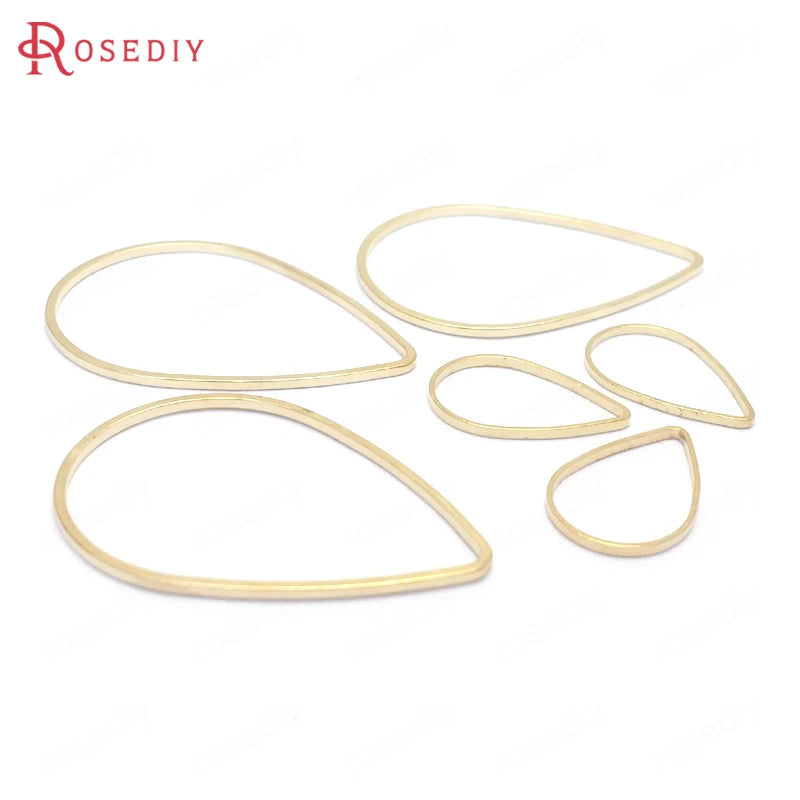 50PCS 7x10MM 8x12MM 11x16MM 17x25MM 21x30MM 27x38MM Brass Drop Closed Rings Jump Rings Jewelry Findings Accessories