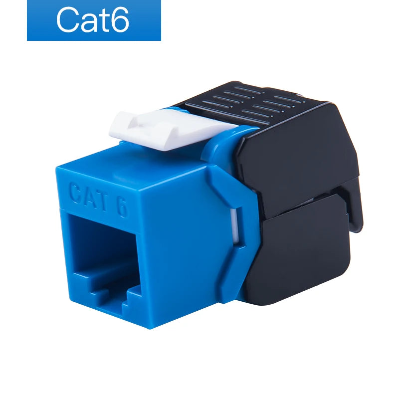 Gigabit Ethernet RJ45 CAT6 Colorful Keystone Jacks Toolless Type Network Modules Tool-free Connection 7 Colors For Optional