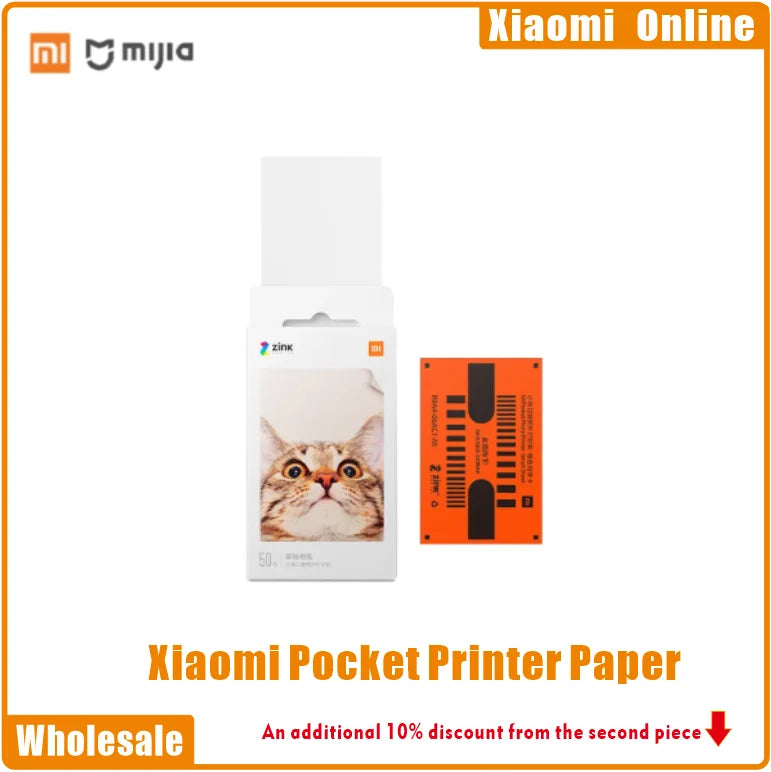 Xiaomi Mijia Pocket Printer Paper ZINK Selfadhesive Photo Print Sheets For Xiaomi 3-inch Mini Pocket Photo Printer Only Pape