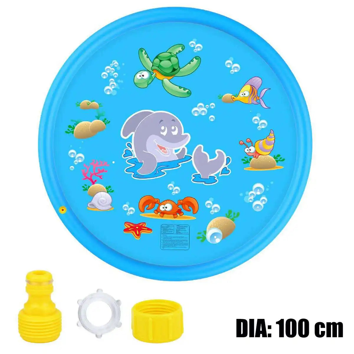 Inflatable Kids Round Water Splash Play Pool PVC Swimming Pools 100cm Playing Sprinkler Mat Yard Outdoor Fun Dropshipping