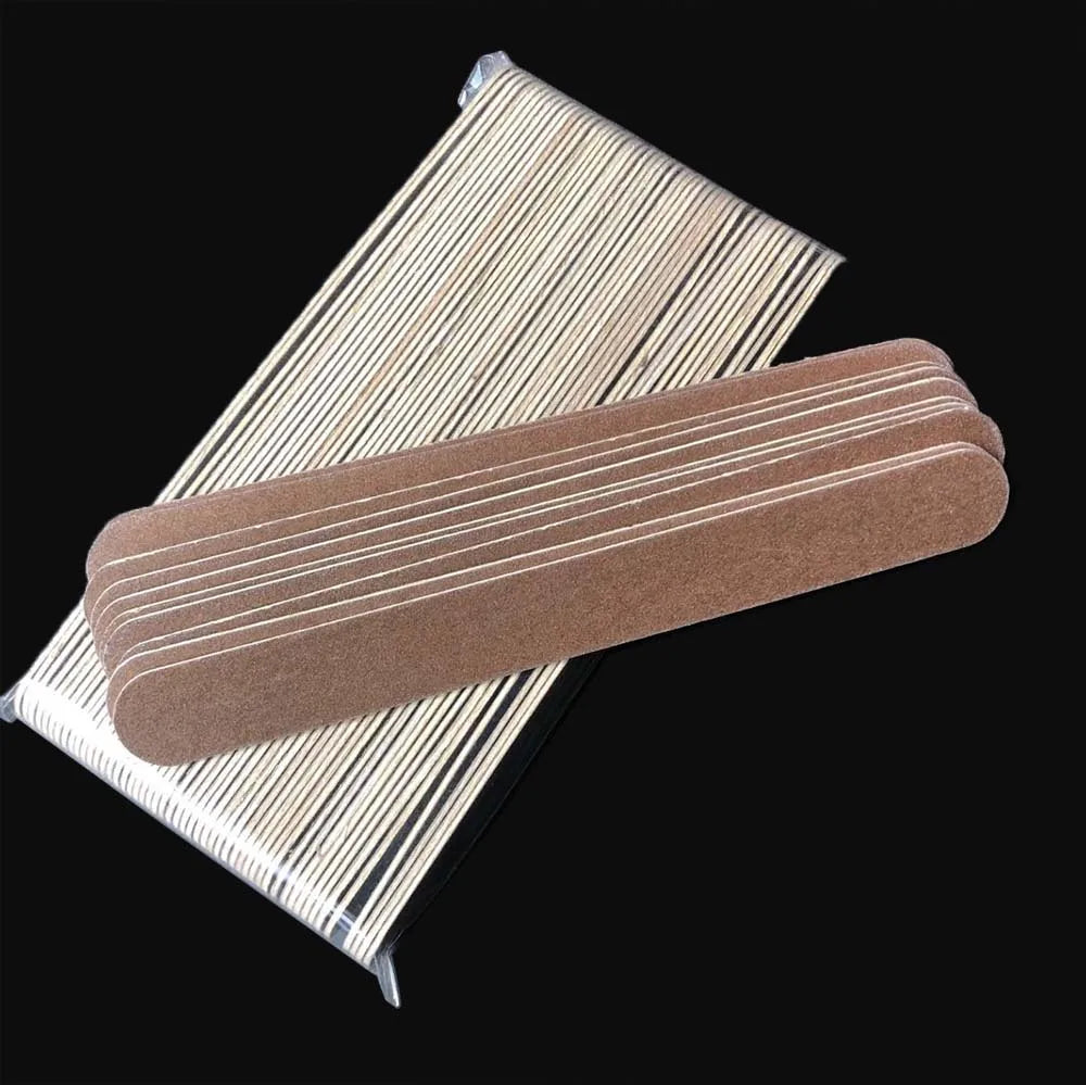 Natural nail file wood nail file  wooden  emery board manicure tool  50 pcs/lot