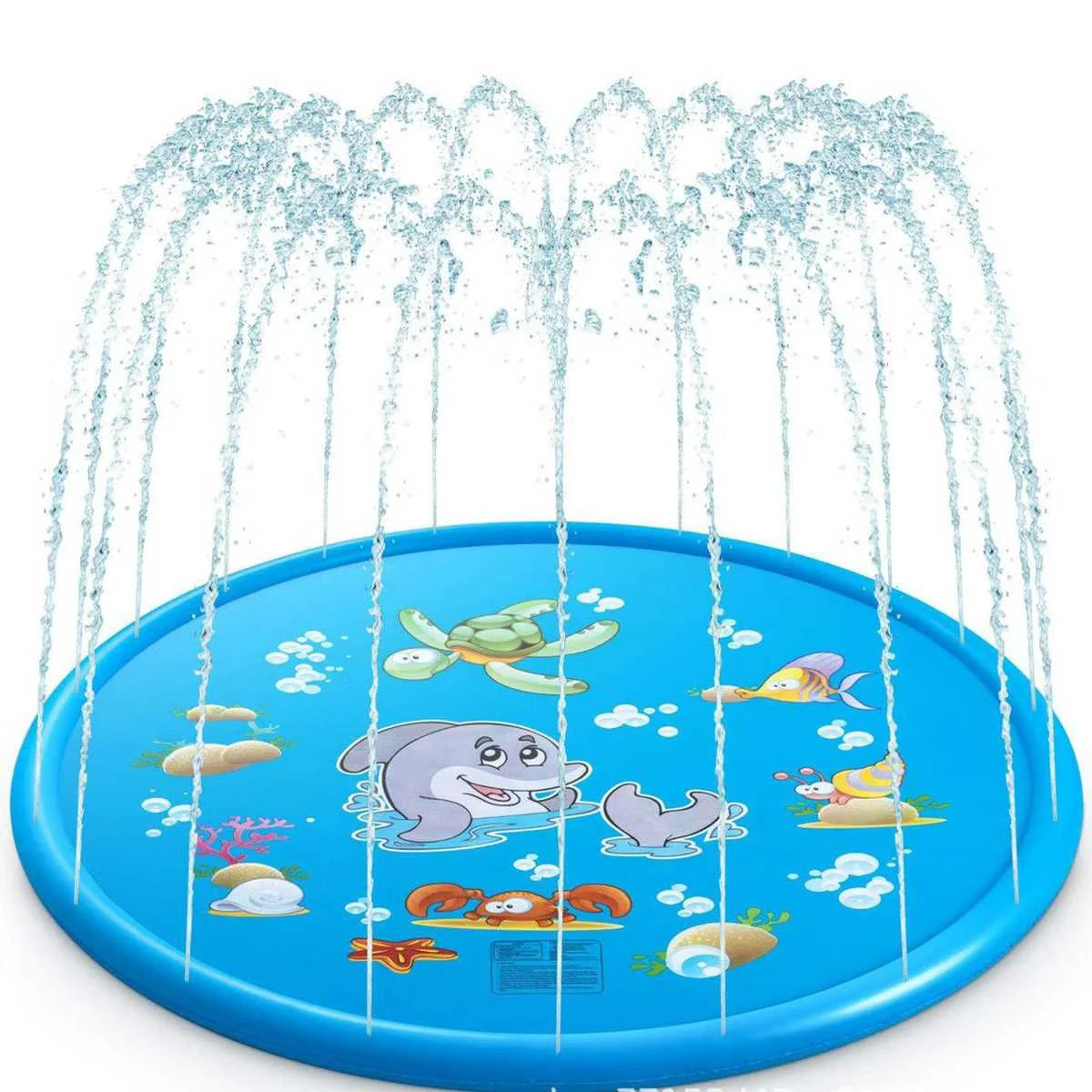 Inflatable Kids Round Water Splash Play Pool PVC Swimming Pools 100cm Playing Sprinkler Mat Yard Outdoor Fun Dropshipping