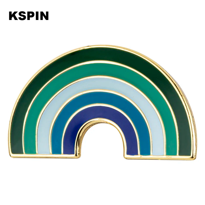 Rainbow Pride Badge Transgender Aromantic Fruid Pride Rainbow Sun Set Nonbinary Asexual Pansexual Pride Badge Lapel Pin Brooch