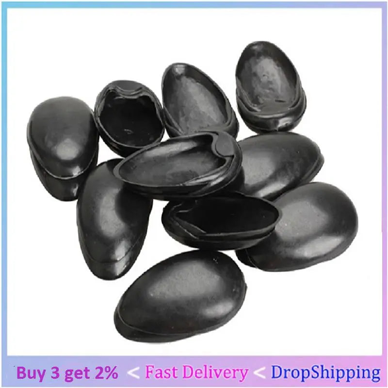 50-1Pairs Black Plastic Ear Cover Salon Hairdressing Hair Dyeing Coloring Bathing Ear Cover Shield Protector Waterproof Earmuffs