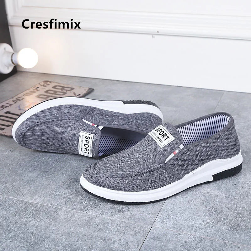 Cresfimix male fashion comfortable anti skid spring slip on loafers men cool summer plus size flat shoes mannen schoenen a5717