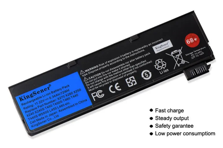 KingSener Laptop Battery for Lenovo Thinkpad X270 X260 X240 X240S X250 T450 T470P T440S K2450 W550S 45N1136 45N1738 68+