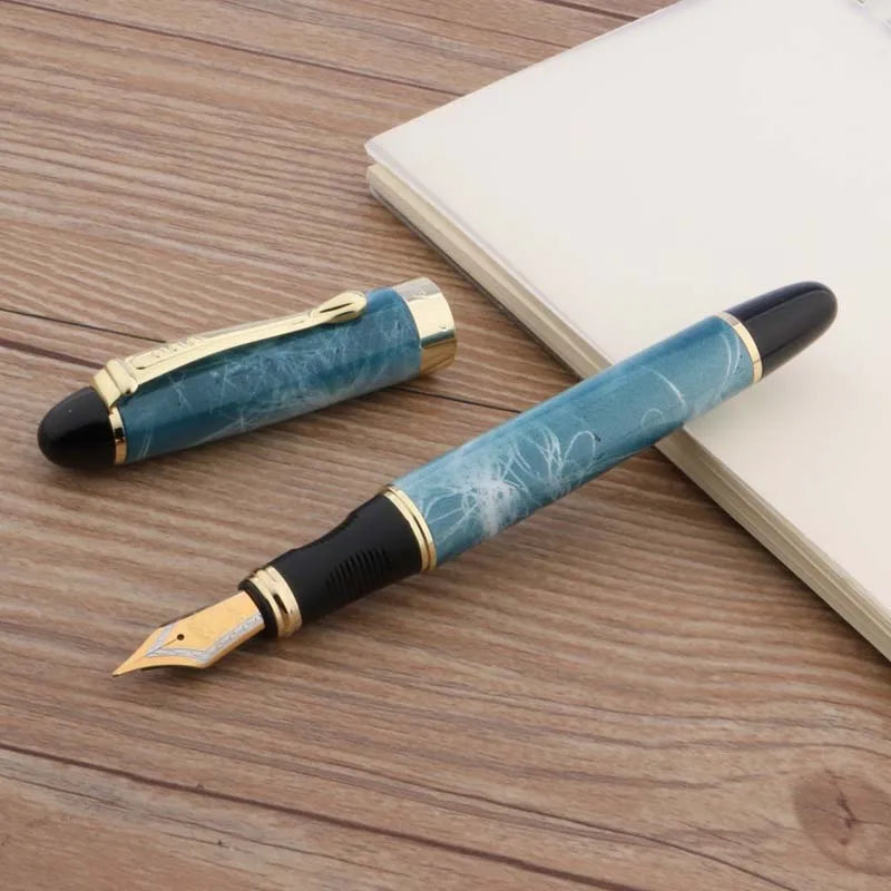 high quality brand jinhao x450 METAL fountain Pen Blue green golden ink pen Office school supplies Writing Gift