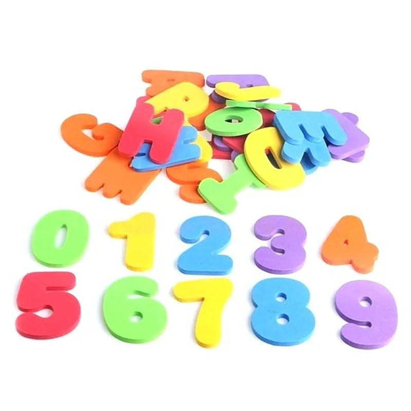 Bathtub Bathroom Education Learning Toys Foam Letters Alphanumeric Total Bubble Stickers Children's Puzzle DIY Toy Set 36Pcs New