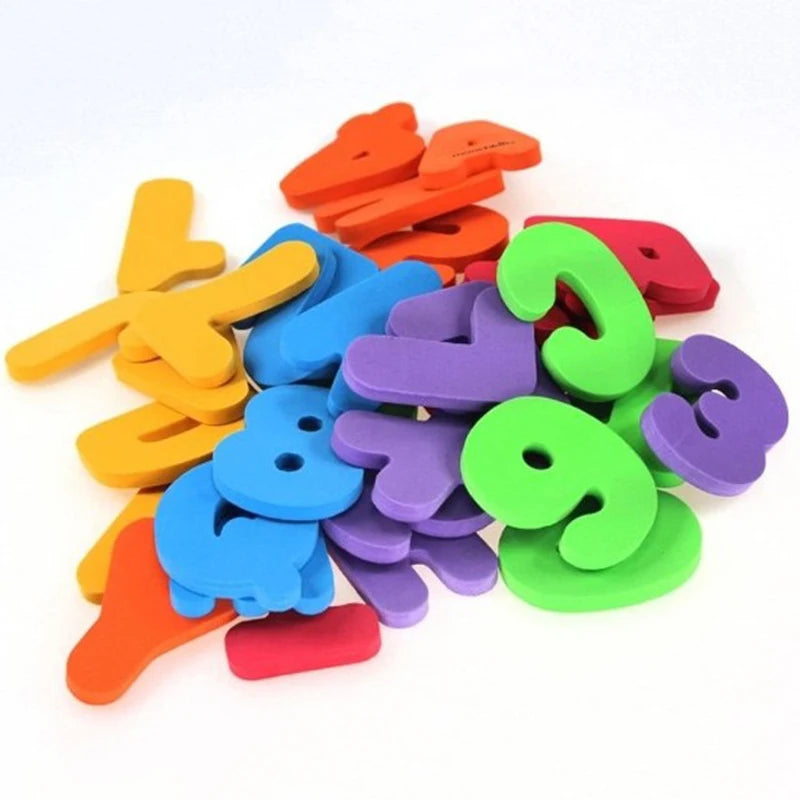 Bathtub Bathroom Education Learning Toys Foam Letters Alphanumeric Total Bubble Stickers Children's Puzzle DIY Toy Set 36Pcs New