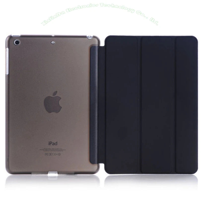 Smart Cover For iPad Mini 1 2 3 4 5 6 7.9 inch Ultra Slim PU Leather Case + PC translucent back case for Apple ipad mini 5 4 3 2